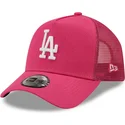 rosa-trucker-cap-a-frame-tonal-mesh-der-los-angeles-dodgers-mlb-von-new-era