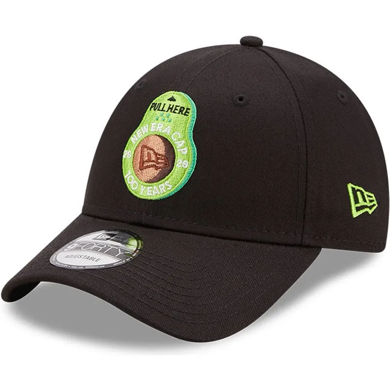 sapkak-ivelt-fekete-allithato-aguacate-9forty-food-icon-new-era