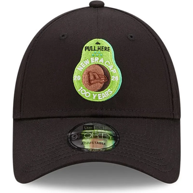 sapkak-ivelt-fekete-allithato-aguacate-9forty-food-icon-new-era