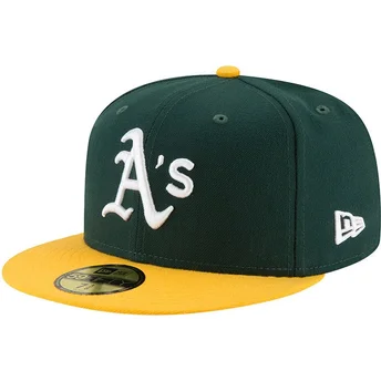 Sapkák lapos zöld illesztett 59FIFTY AC Perf Oakland Athletics MLB New Era