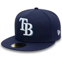 marineblaue-angepasste-59fifty-ac-perf-flat-cap-der-tampa-bay-rays-mlb-von-new-era
