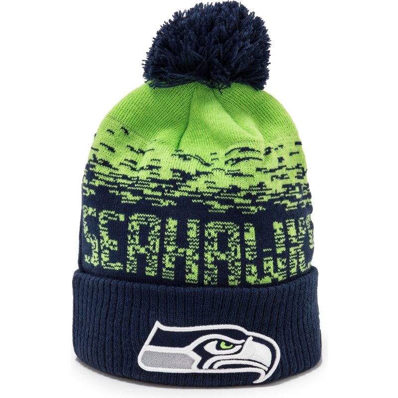 seahawks pom pom hat