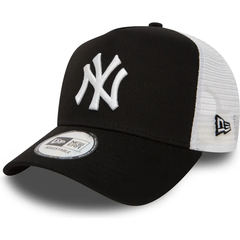 schwarze-trucker-kappe-a-frame-clean-new-york-yankees-mlb-von-new-era-fur-jungen