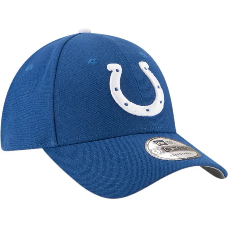 blaue-und-weisse-verstellbare-curved-cap-9forty-the-league-der-indianapolis-colts-nfl-von-new-era