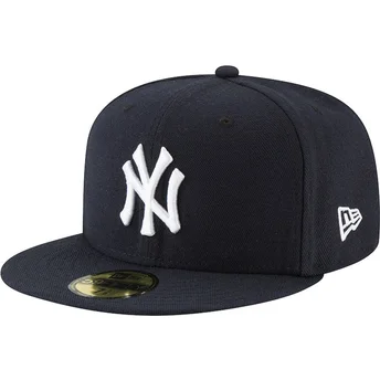 New York Yankees MLB New Era 59FIFTY AC Perf mörkblå justerbar flat keps