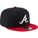 platt-keps-marinbla-och-rod-justerad-59fifty-ac-perf-fran-atlanta-braves-mlb-av-new-era