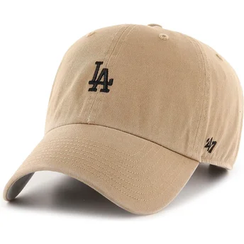 Braune verstellbare Curved Cap Clean Up Base Runner der Los Angeles Dodgers MLB von 47 Brand