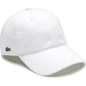 weisse-verstellbare-curved-cap-mit-kontrastband-von-lacoste