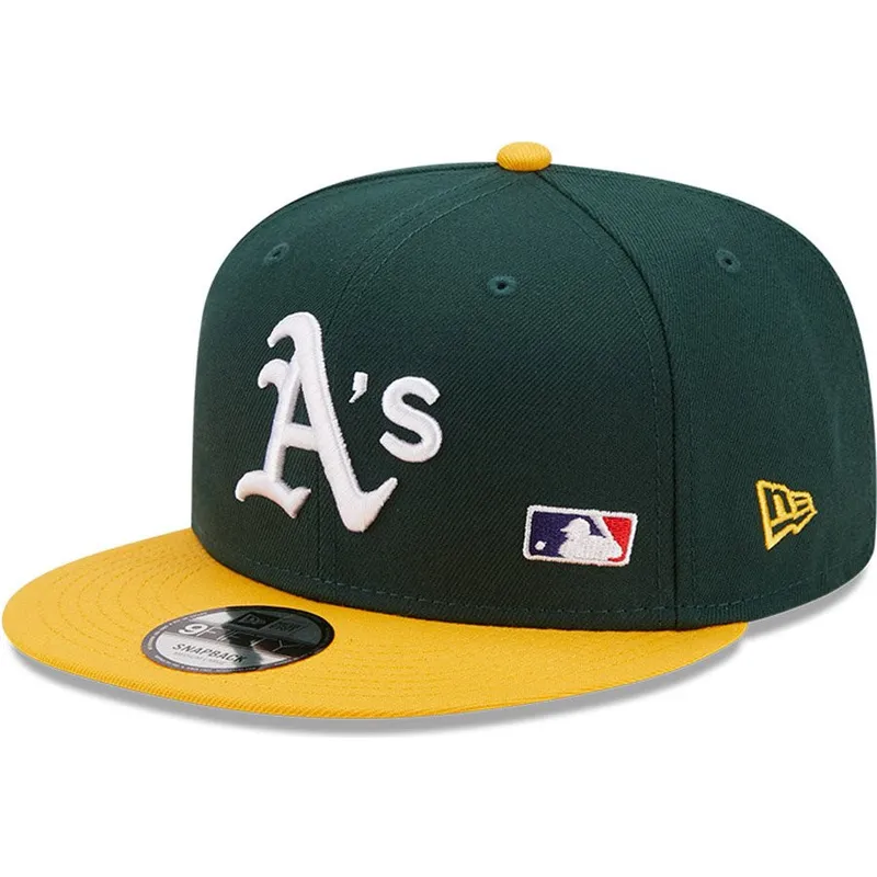 sapkak-lapos-zold-snapback-9fifty-team-arch-oakland-athletics-mlb-new-era