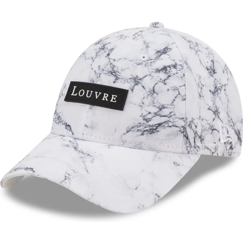 sapkak-ivelt-feher-allithato-9forty-clear-marble-le-louvre-new-era