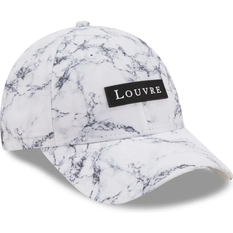 sapkak-ivelt-feher-allithato-9forty-clear-marble-le-louvre-new-era