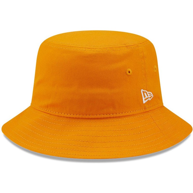 black and orange bucket hat