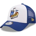 weisse-und-blaue-trucker-cap-a-frame-stadium-food-hot-dog-der-los-angeles-dodgers-mlb-von-new-era