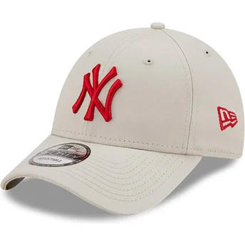 Cap ívelt бежов регулируема лента 9FORTY League Essential New York Yankees MLB New Era