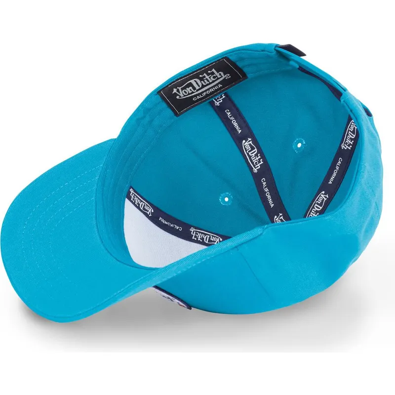 blaue-gebogene-snapback-kappe-kustom-kulture-col-dblu-von-von-dutch
