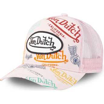 Sapkák ívelt rózsaszín snapback BRA PIN Von Dutch