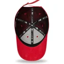 verstellbare-rote-9forty-washed-pack-split-logo-kappe-mit-gebogenem-schirm-der-chicago-bulls-nba-von-new-era
