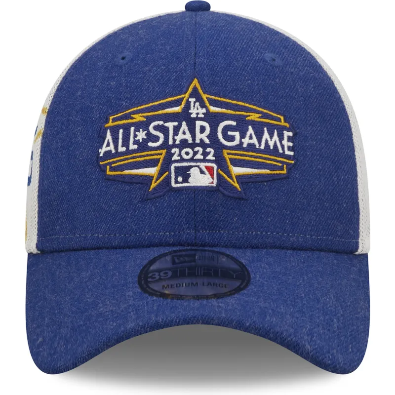 blaue-und-weisse-trucker-kappe-verstellbar-39thirty-all-star-game-logo-von-los-angeles-dodgers-mlb-von-new-era