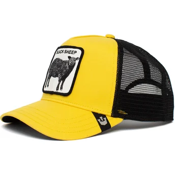 gelbe-und-schwarze-trucker-kappe-schaf-the-black-sheep-the-farm-von-goorin-bros