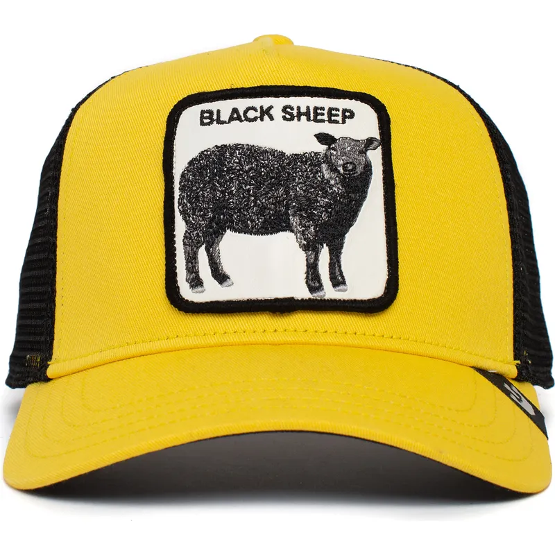 gelbe-und-schwarze-trucker-kappe-schaf-the-black-sheep-the-farm-von-goorin-bros