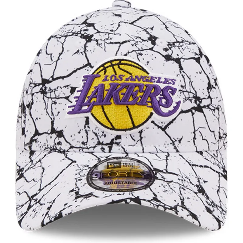 sapkak-ivelt-feher-allithato-9forty-marble-los-angeles-lakers-nba-new-era
