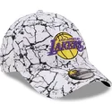 sapkak-ivelt-feher-allithato-9forty-marble-los-angeles-lakers-nba-new-era