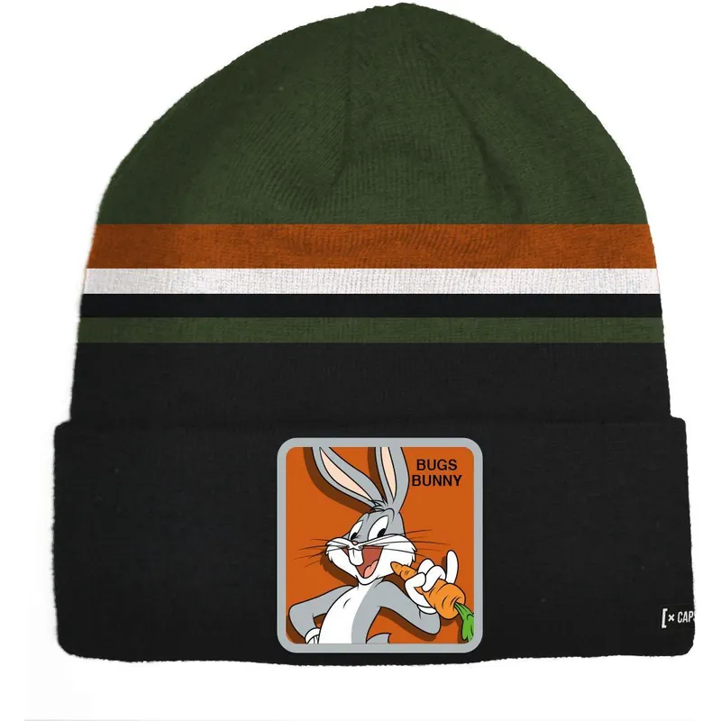 schwarze-braune-und-grune-bugs-bunny-mutze-bon-bun3-looney-tunes-von-capslab