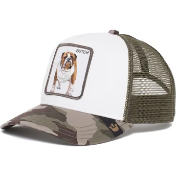 weisse-und-camouflage-bulldogge-hund-trucker-kappe-the-butch-the-farm-von-goorin-bros
