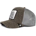 goorin-bros-bunny-business-the-farm-braune-und-graue-trucker-mutze-mit-pluschkaninchen-badge