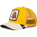 goorin-bros-trucker-kappe-gelb-und-weiss-dinosaurier-stegosaurus-defense-dach-echse-the-farm