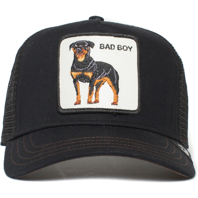Gorra trucker negra perro rottweiler Bad Boy The Baddest Boy The Farm de  Goorin Bros.: 