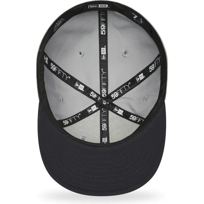 graue-und-schwarze-anliegende-flatcap-59fifty-world-series-der-boston-red-sox-mlb-von-new-era