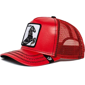 Gorra trucker roja caballo Stallion Cherry Mustang The...