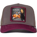 gorra-trucker-gris-y-granate-perro-doberman-fearless-true-true-the-farm-de-goorin-bros