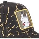 justerbar-svart-och-gul-kurvad-keps-pikachu-tag-ele1-pokemon-fran-capslab