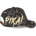 justerbar-svart-och-gul-kurvad-keps-pikachu-tag-ele1-pokemon-fran-capslab