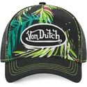 von-dutch-svart-och-gron-ahig-aop-truckerkeps