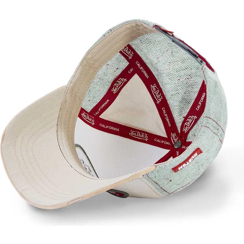 weisse-und-beige-gebogene-snapback-kappe-kys-von-von-dutch