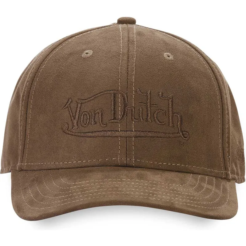 dunkelbraune-gebogene-snapback-kappe-suedine3-von-von-dutch