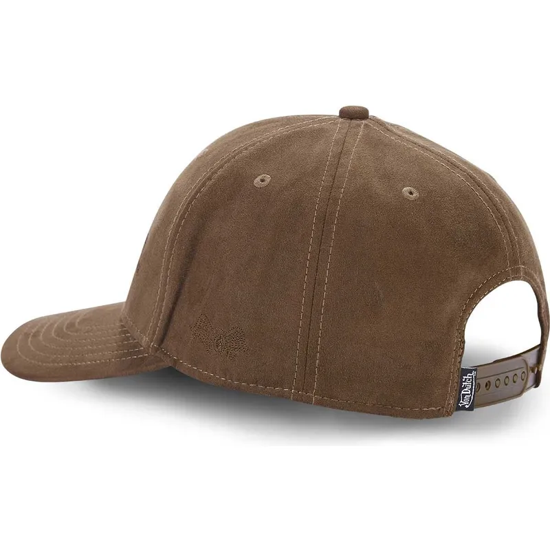 dunkelbraune-gebogene-snapback-kappe-suedine3-von-von-dutch