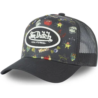 Sapkák ívelt fekete snapback Tattoo TAT01 Von Dutch