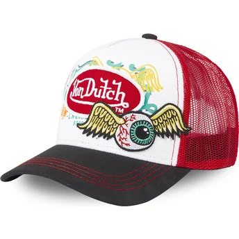 Sapkák ívelt piros snapback , PAT RED Von Dutch