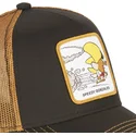 schwarze-und-braune-trucker-kappe-speedy-gonzales-spe3-looney-tunes-von-capslab
