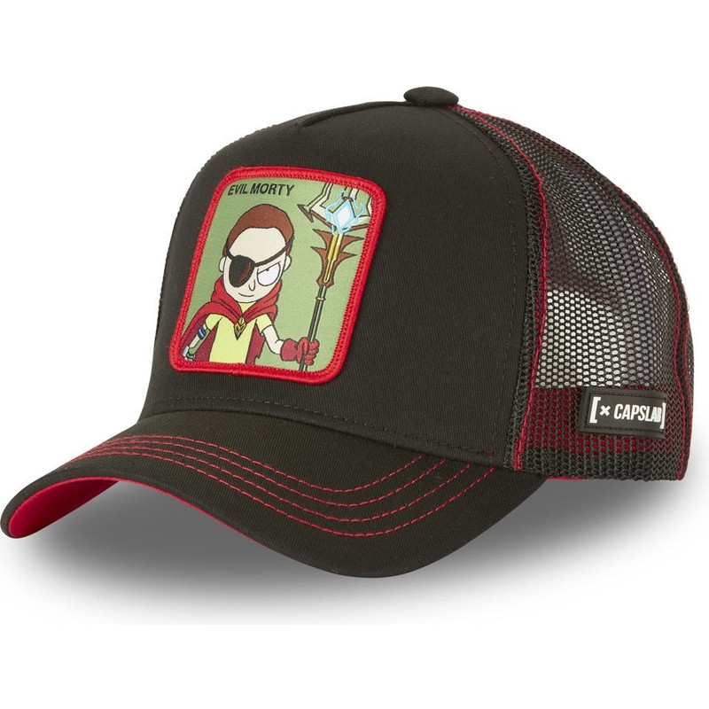 capslab-evil-morty-smith-ev1-rick-and-morty-black-trucker-hat