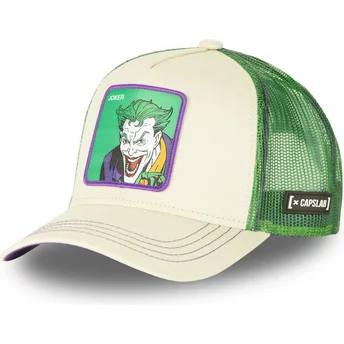 Capslab Joker DC5 JOK2 DC Comics Beige and Green Trucker Hat