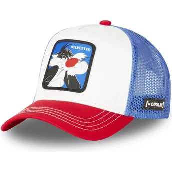Capslab Sylvester SY2 Looney Tunes White, Blue and Red Trucker Hat