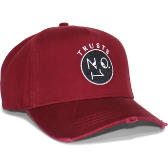 Sapkák ívelt piros állítható pánt Trusts No.1 Distressed Black White The No.1 Face