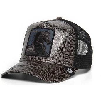 Sapkák ívelt fekete snapback Black Horse The Farm Goorin Bros.