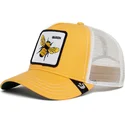 gelbe-und-weisse-trucker-kappe-biene-the-queen-bee-the-farm-von-goorin-bros