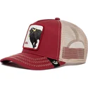 rote-und-weisse-trucker-kappe-toro-the-bull-the-farm-von-goorin-bros